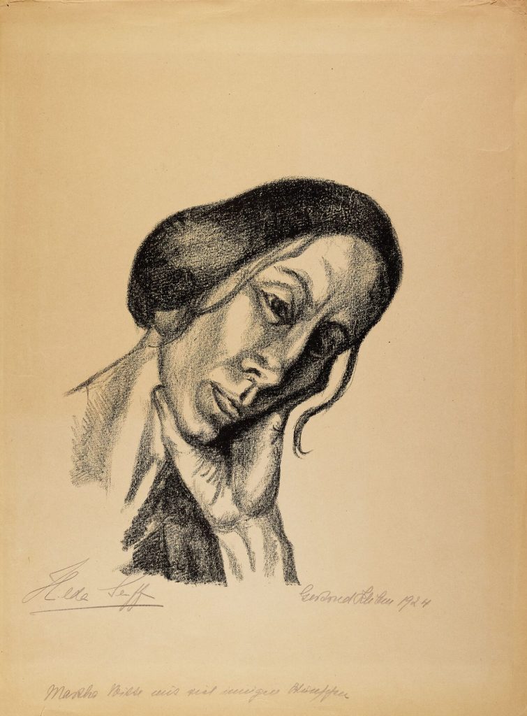 Porträtgrafik Hilda Senff von Gertrud Klihm, 1924