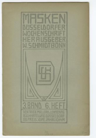 Titelblatt Zeitschrift "Masken. Halbmonatsschrift des Düsseldorfer Schauspielhauses" 3. Jahrgan ...