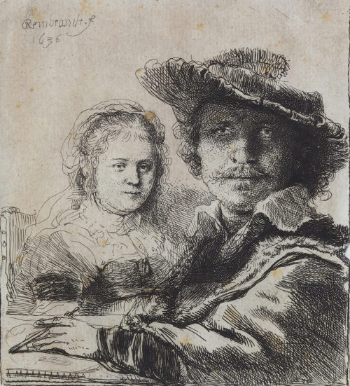 Rembrandt Harmenszoon van Rijn (Künstler*in), Selbstbildnis mit Saskia, 1636