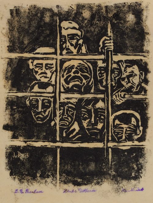 Lotte B. Prechner (Künstler*in), Hinter Gittern, ca. 1920