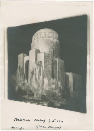 Vorderseite Fotografie Kulisse Götterdämmerung, Rheingold, 7.2.1921