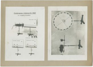 Fotografien zu Strahlengangs-Scheinwerfer J.1820, auf Pappe geklebt