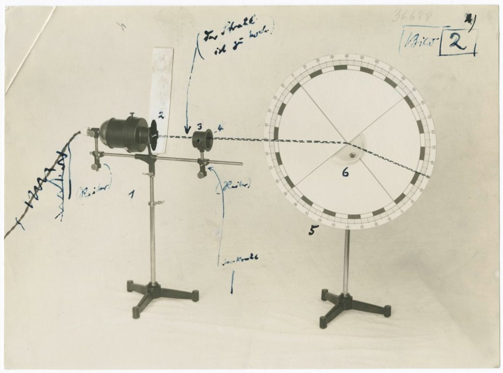 Vorderseite Fotografie Quant-Projektor, ca. 1920