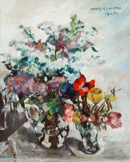 Lovis Corinth (Künstler*in), Blumenstillleben mit Flieder und Anemonen, 1925