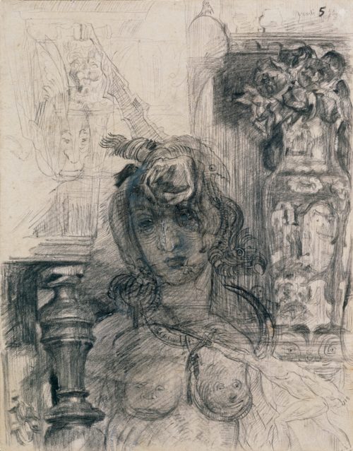 James Ensor (Künstler*in), Le nu au balustre, 1880–1885/1886–1888