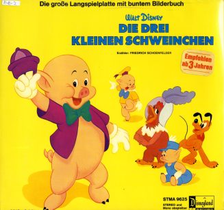 Die drei kleinen Schweinchen, Kinderschallplatte, Disneyland Record STMA 9625, Bundesrepublik D ...