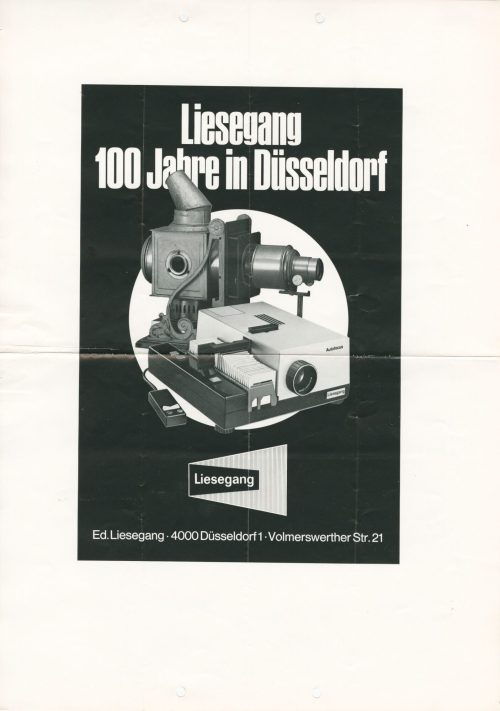 Plakat "Liesegang 100 Jahre in Düsseldorf", 1973