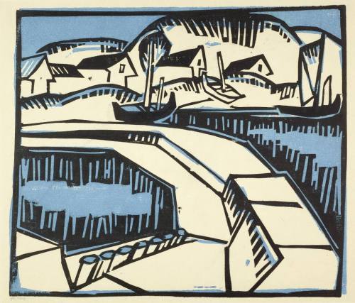 Karl Schmidt-Rottluff (Künstler*in), Dünen und Mole, 1917