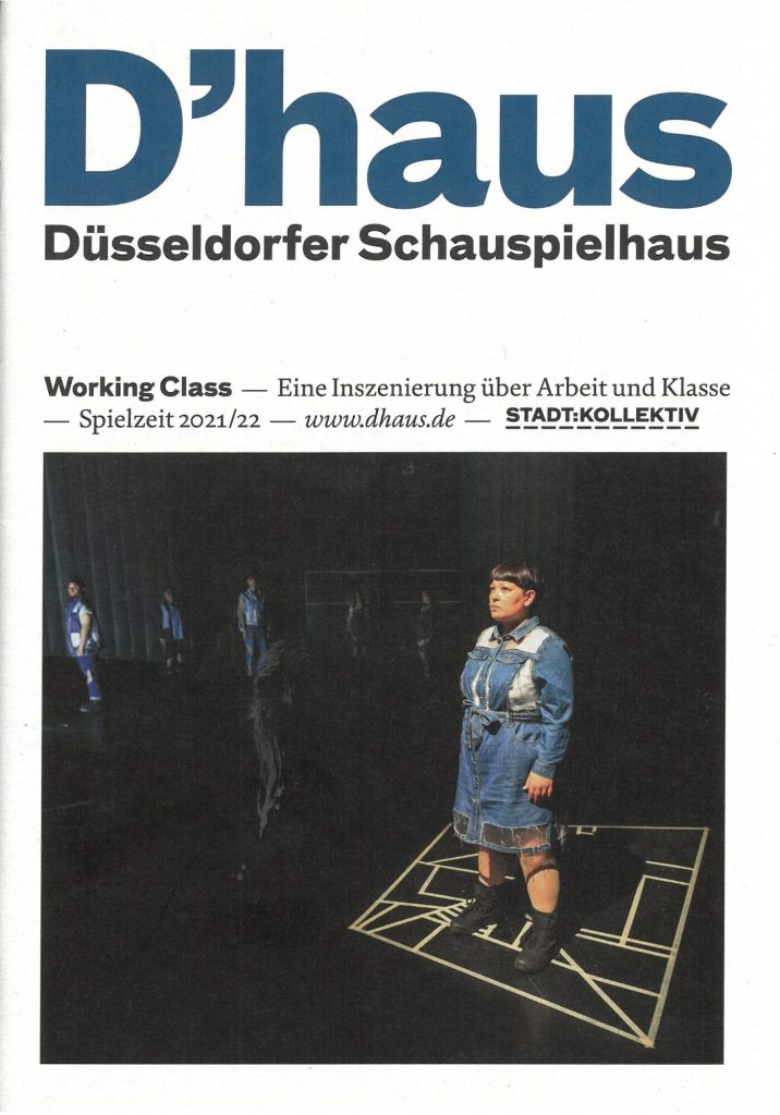 Programmheft (Titel) zu "Working Class - Eine Inszenierung über Arbeit und Klasse" von Stadt:Ko ...