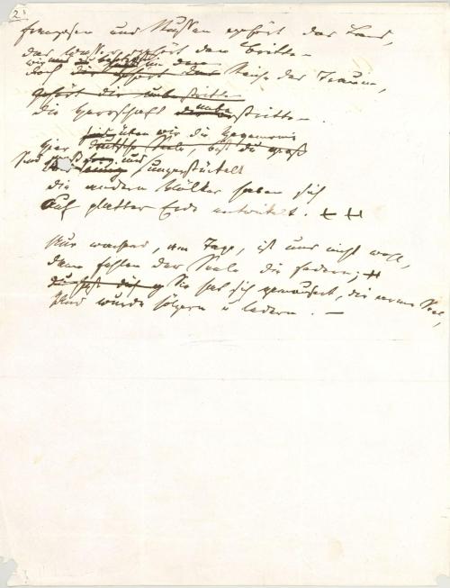 Heinrich Heine, "Deutschland. ein Wintermährchen"
eigenhändiges Arbeitsmanuskript zu Caput VII ...