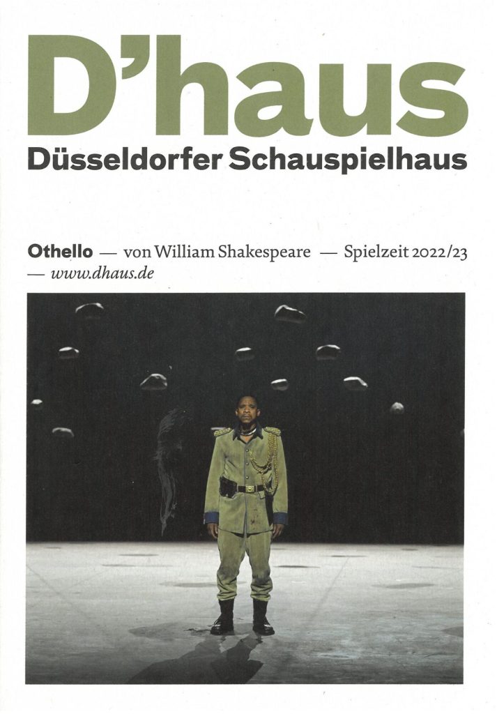 Programmheft (Umschlag) zu "Othello" von William Shakespeare in einer Fassung von Lara Foot. Pr ...