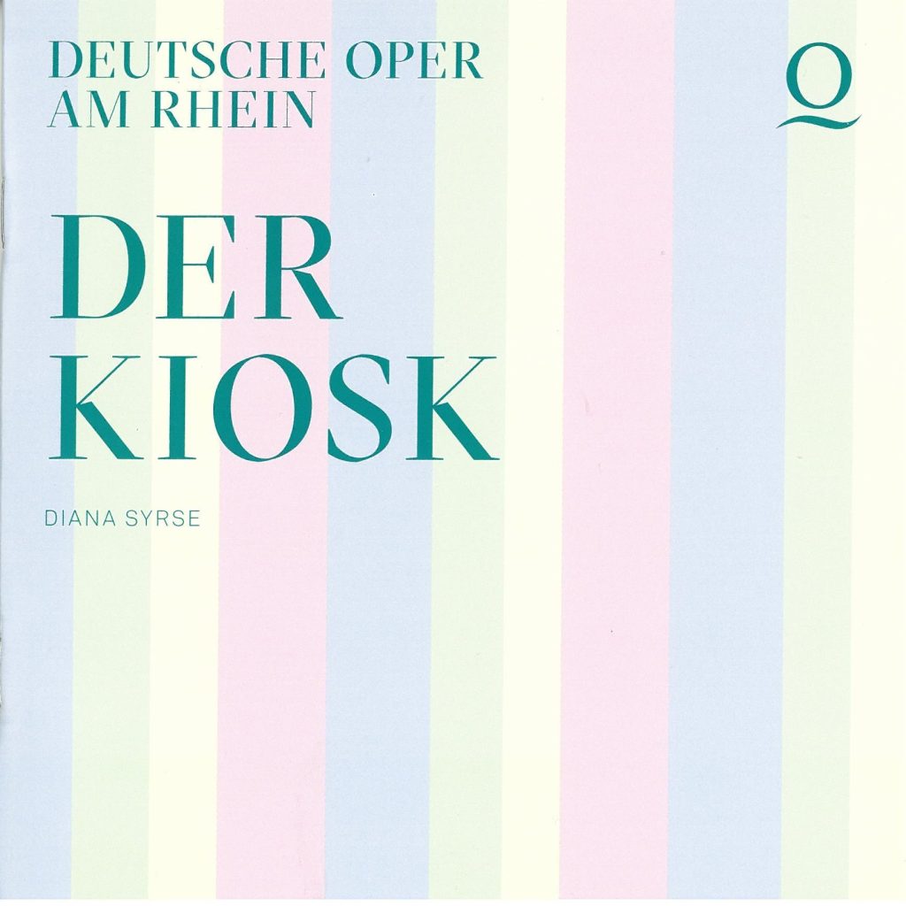 Programmheft (Umschlag) zu "Der Kiosk" von Diana Syrse. Premiere am 5. April 2022 im Opernhaus  ...