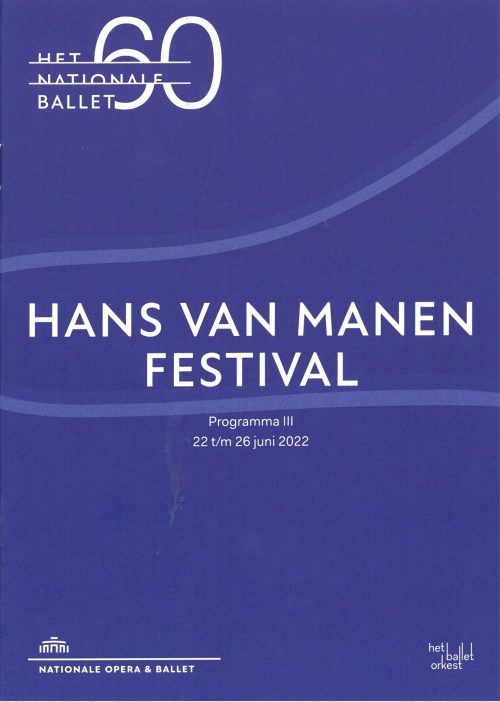 Programmheft (Umschlag) zu Hans van Manen Festival Programma III, 22. - 26. Juni 2022 in Het Na ...