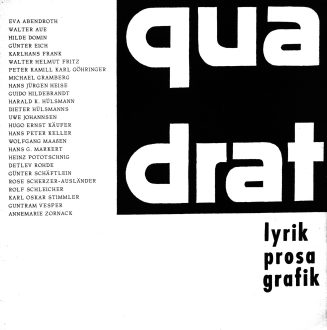 Cover der Zeitschrift "Quadrat" (1965 oder später)