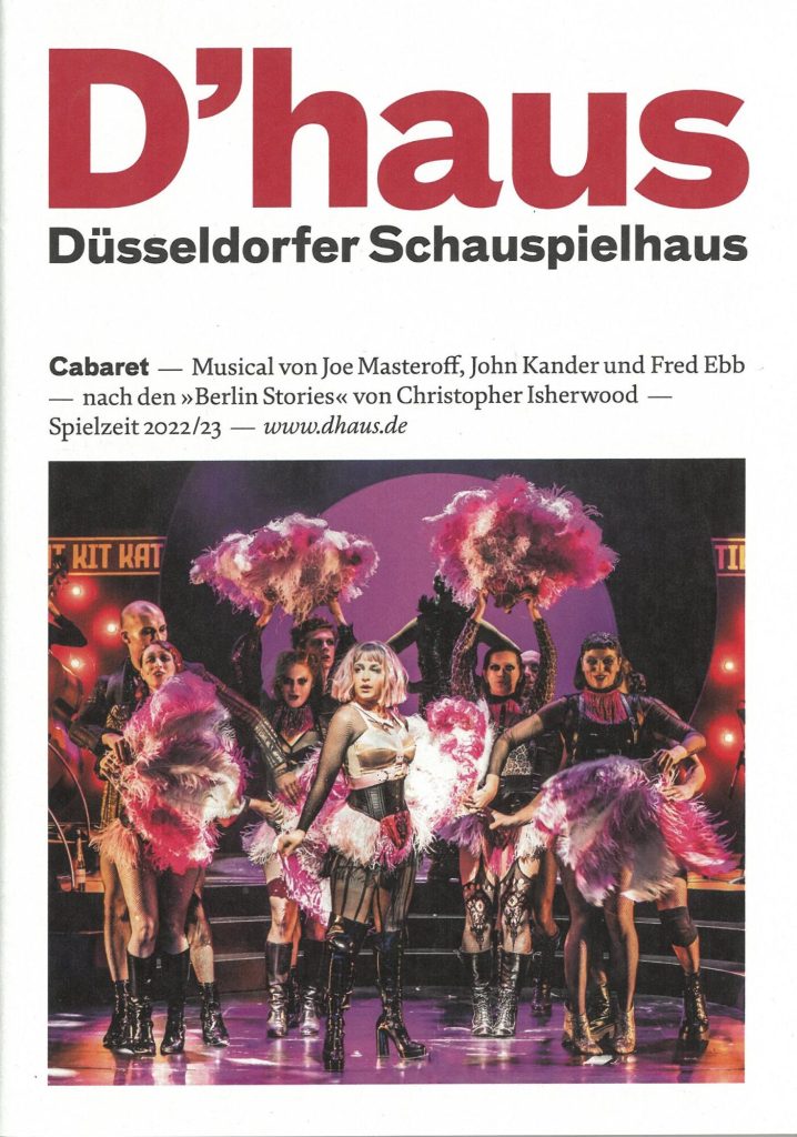 Programmheft (Umschlag) zu "Cabaret" - Musical von Joe Masteroff, John Kander und Fred Ebb nach ...