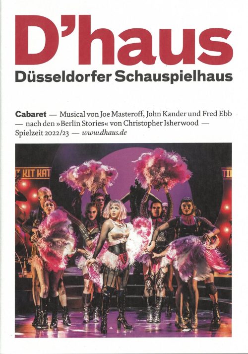 Programmheft (Umschlag) zu "Cabaret" - Musical von Joe Masteroff, John Kander und Fred Ebb nach ...