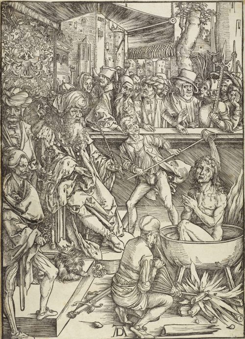 Albrecht Dürer (Künstler*in), Marter des Evangelisten Johannes, 1498