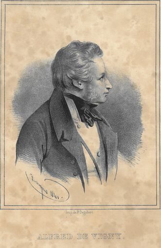 Alfred de Vigny, Lithographie, ca. 1840