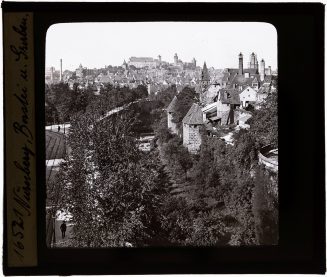 Glasdia, Bastei und Graben in Nürnberg, Anfang 20. Jahrhundert