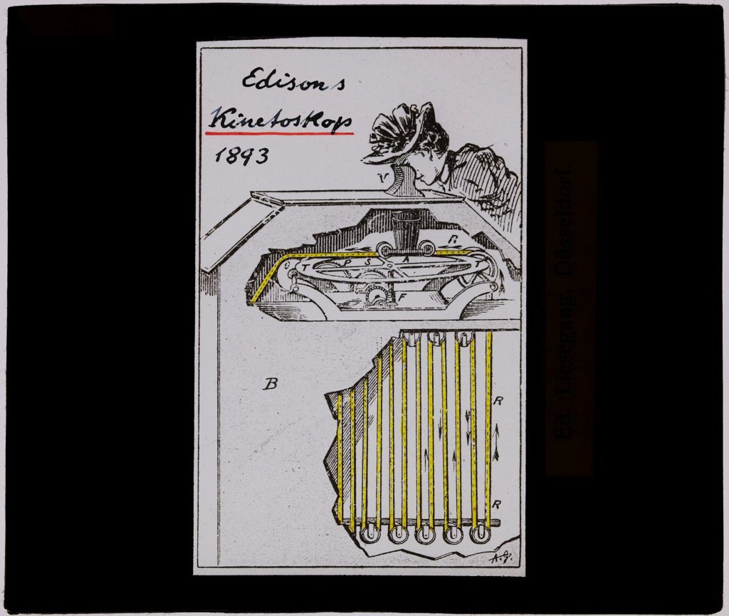 Glasdia, Edison's Kinetoscope 1893, Ende 19. bis Anfang 20. Jahrhundert