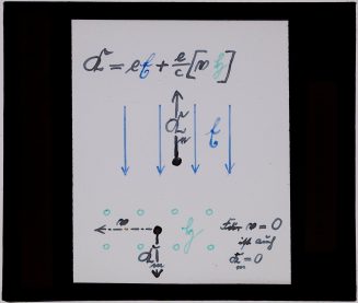 Glasdia, Lehrmaterial (mathematische Berechnungen), ca. Anfang 20. Jahrhundert