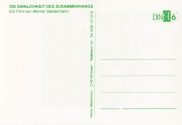 Rückseite Postkarte zu Die Sinnlichkeit des Zusammenhangs, 1994