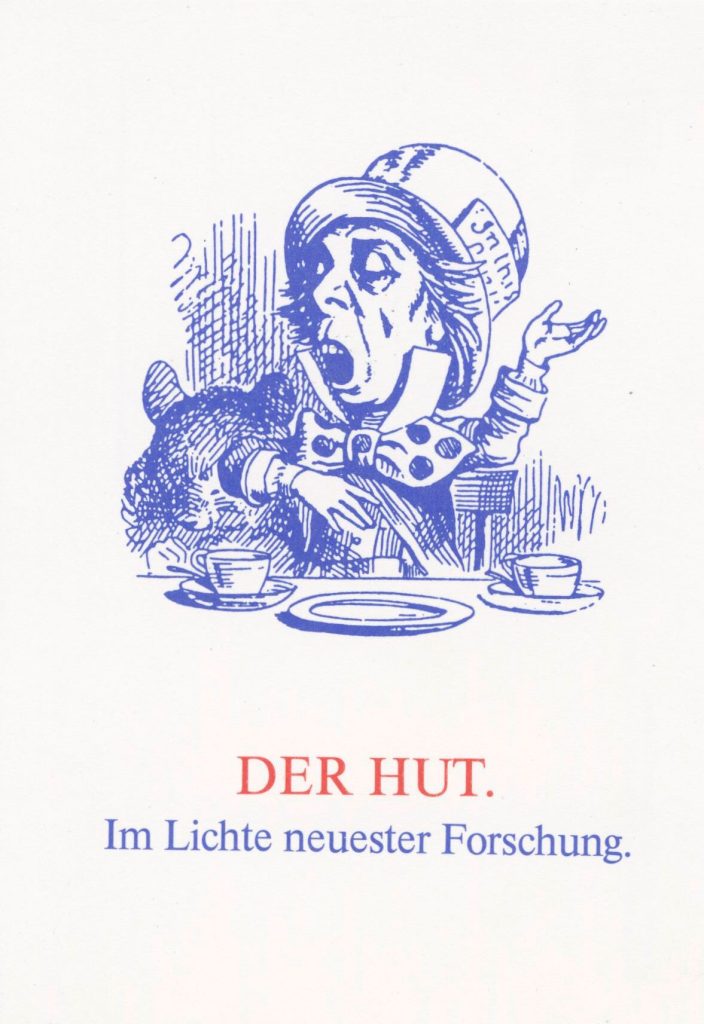 Vorderseite Postkarte Der Hut - Im Lichte neuester Forschung, 1983