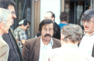 Günter Grass und Peter Härtling beim Schriftstellertreffen in Den Haag 1982