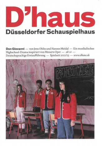Programmheft (Umschlag) zu "Don Giovanni - ein musikalisches Higschool-Drama inspiriert von Moz ...