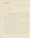 Brief von Eugenie Schwarzwald, 1. Seite