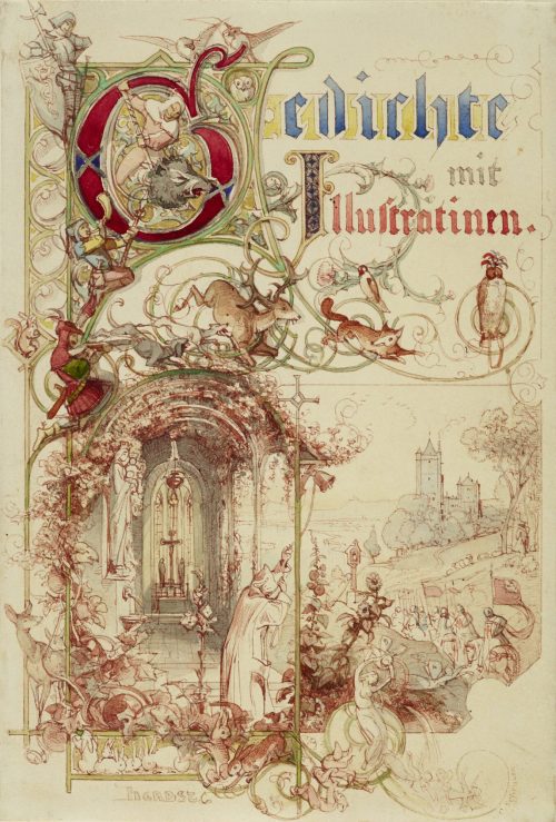 Caspar Johann Nepomuk Scheuren (Künstler*in), Motiv für ein Zwischen-Titelblatt im "Künstler-Album", ca. 1854