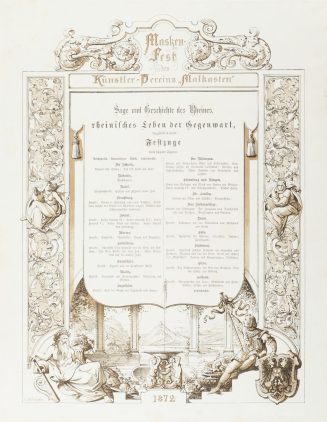 Programm zum Masken-Fest des Künstler-Vereins "Malkasten"
