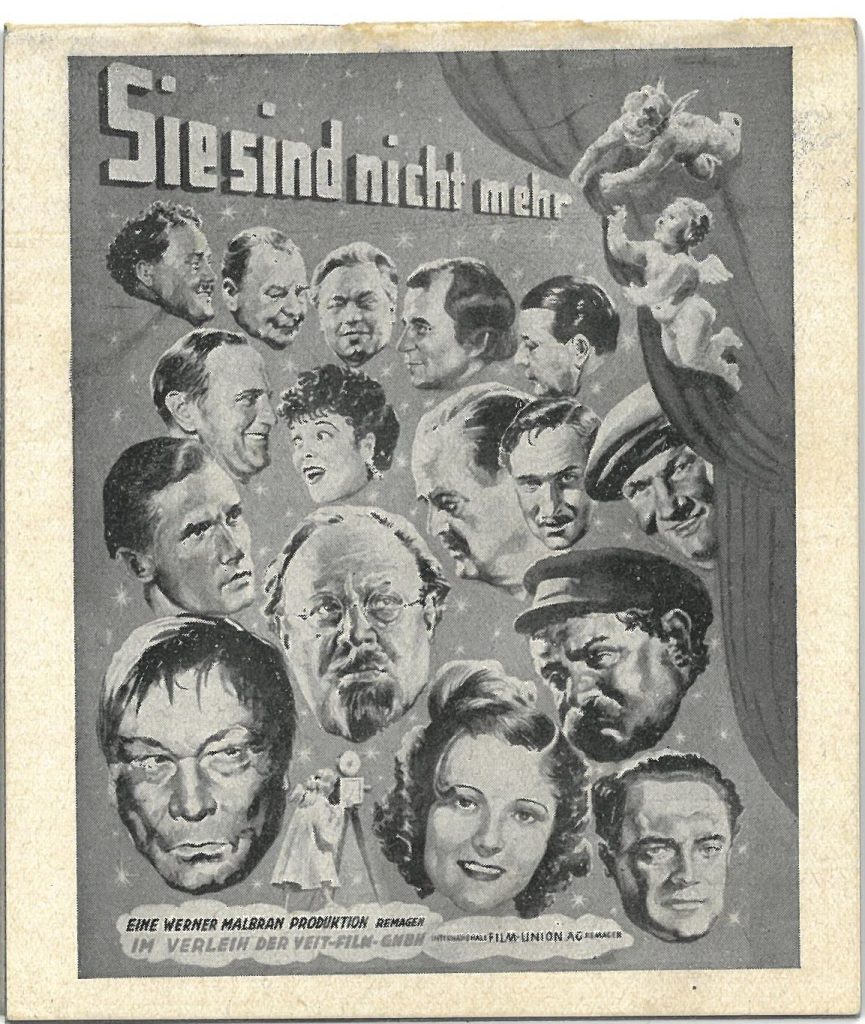 Rückseite Werberatschlag zum Film von Veit-Film-GmbH, ca. 1949