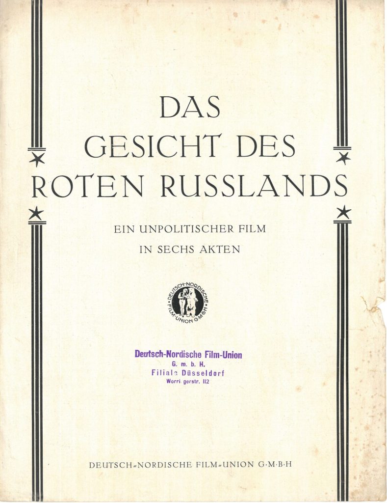 Werberatschlag zum Film, ca. 1925