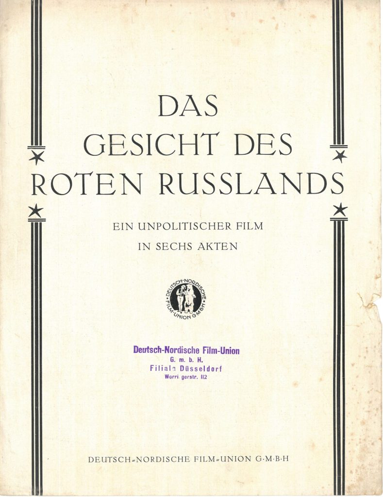 Werberatschlag zum Film, ca. 1925