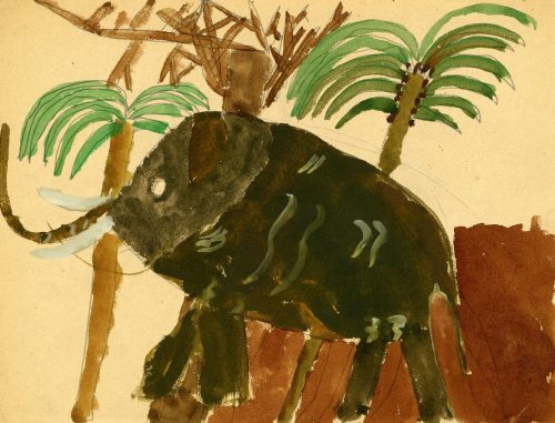 Fred Landsberger (Künstler*in), Elefant, Oktober 1938