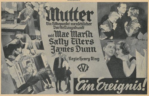 Handzettel zum gleichnamigen Film aus dem Werbetratschlag, ca. 1932