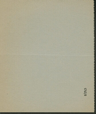 Papierproben für die Einladungskarte zur 6. Abendausstellung, 1957