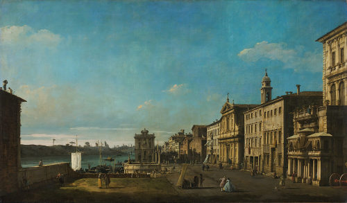 Bernardo Bellotto (Künstler*in), Ansicht der Via di Ripetta in Rom, 1742–1744