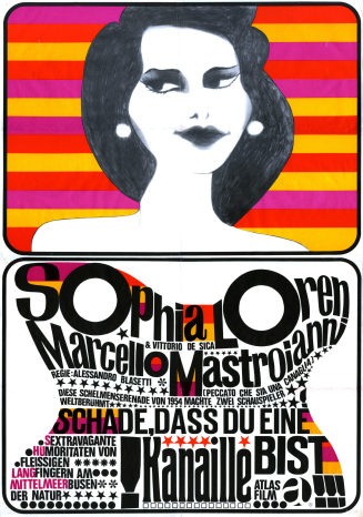 Digitalisat des Originalfilmplakats, Atlas Film, Heinz Edelmann, 1964, 59 x 84 cm.