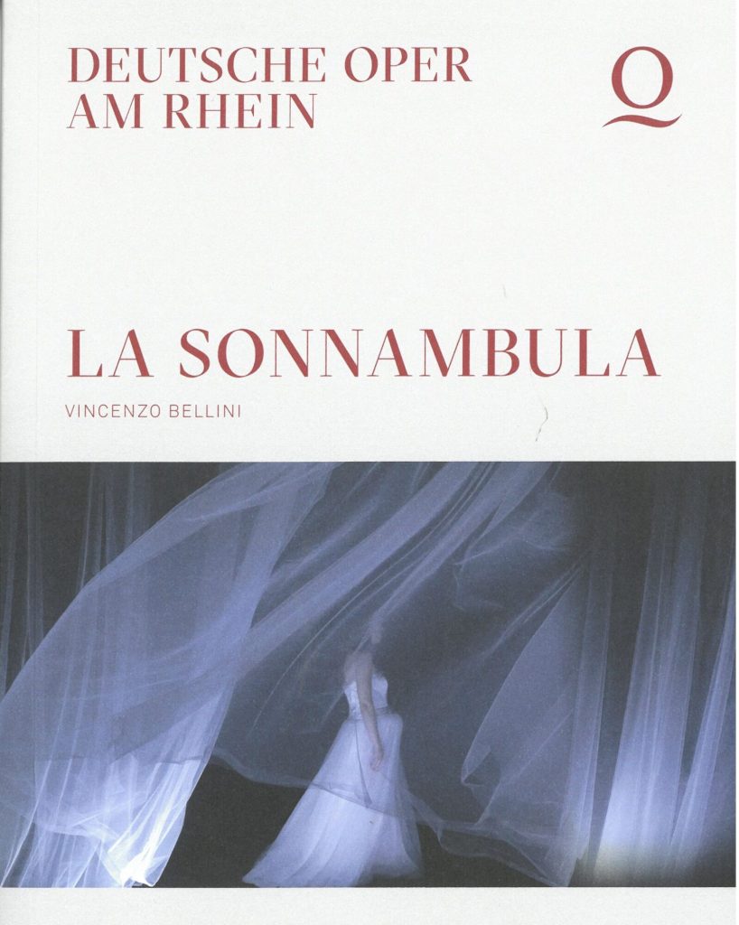 Programmheft (Umschlag) tz "La Sonnambula" von Vincenzo Bellini. Premiere am 26. Februar 2023 i ...