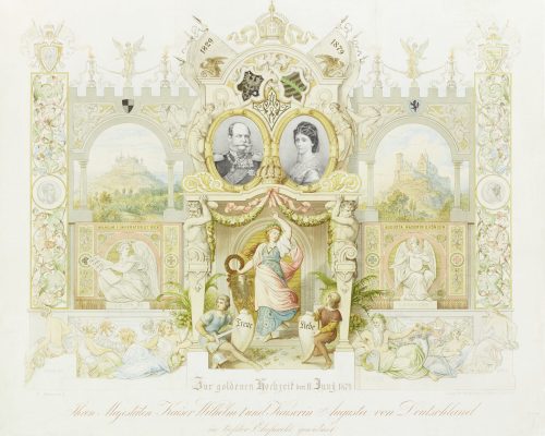 Caspar Johann Nepomuk Scheuren (Künstler*in), Gedenkblatt zur Goldenen Hochzeit von Kaiser Wilhelm I. und Augusta, 1879