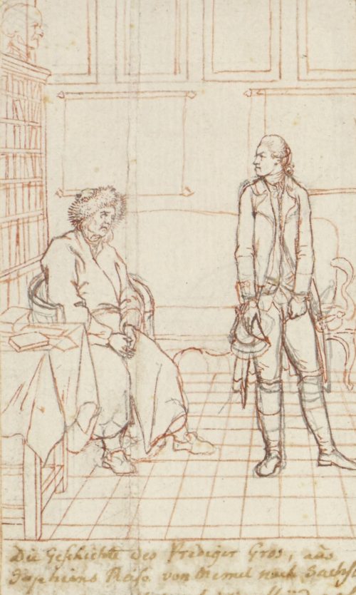 Daniel Nikolaus Chodowiecki (Künstler*in), Gros und sein Lehrer, 1776