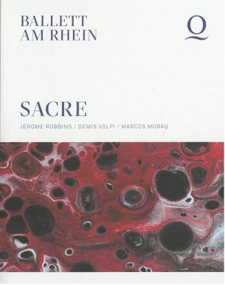 Programmheft (Umschlag) zu "Sacre". Uraufführung am 29. April 2023 im Opernhaus Düsseldorf, Deu ...