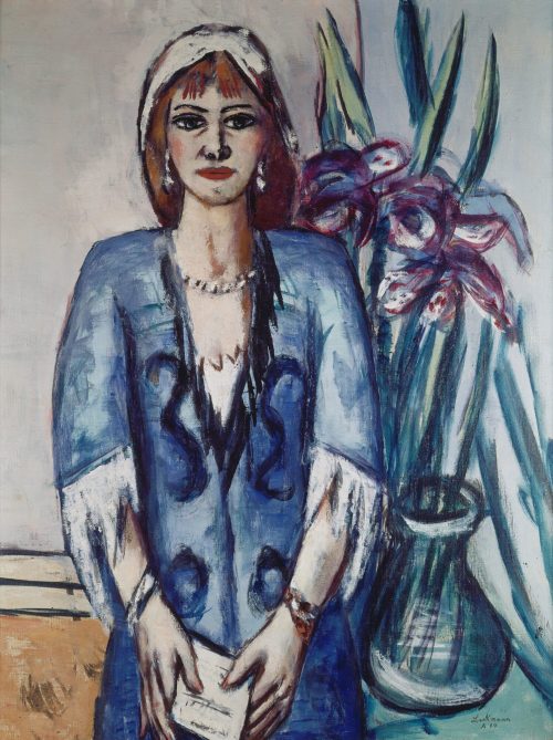 Max Beckmann (Künstler*in), Quappi in Blau und Grau, 1944