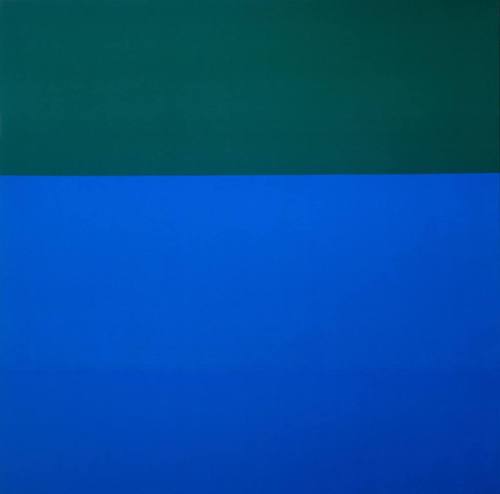 Blinky Palermo (Künstler*in), Ohne Titel (grün-blau), 1969