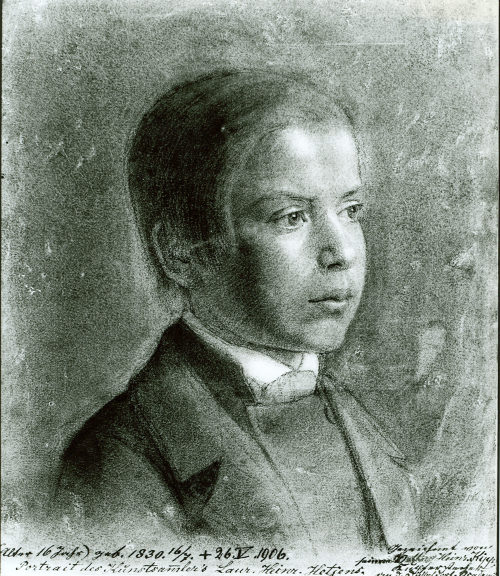 Portait des 16 jährigen Laurenz Heinrich Hetjens. Nach einer Skizze von Heinrich Kipp. (Besitz: ...