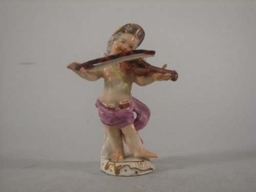 Putto als Geigenspieler, Porzellan, Wegely Berlin, 1751-1757