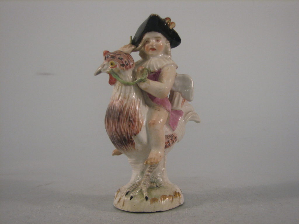 Putto als Hahnreiter, Porzellan, Wegely Berlin, 1751-1757