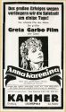 Werbeanzeige für den Film "Anna Karenina" in den Kammer-Lichtspiele Duisburg, ca. 1936